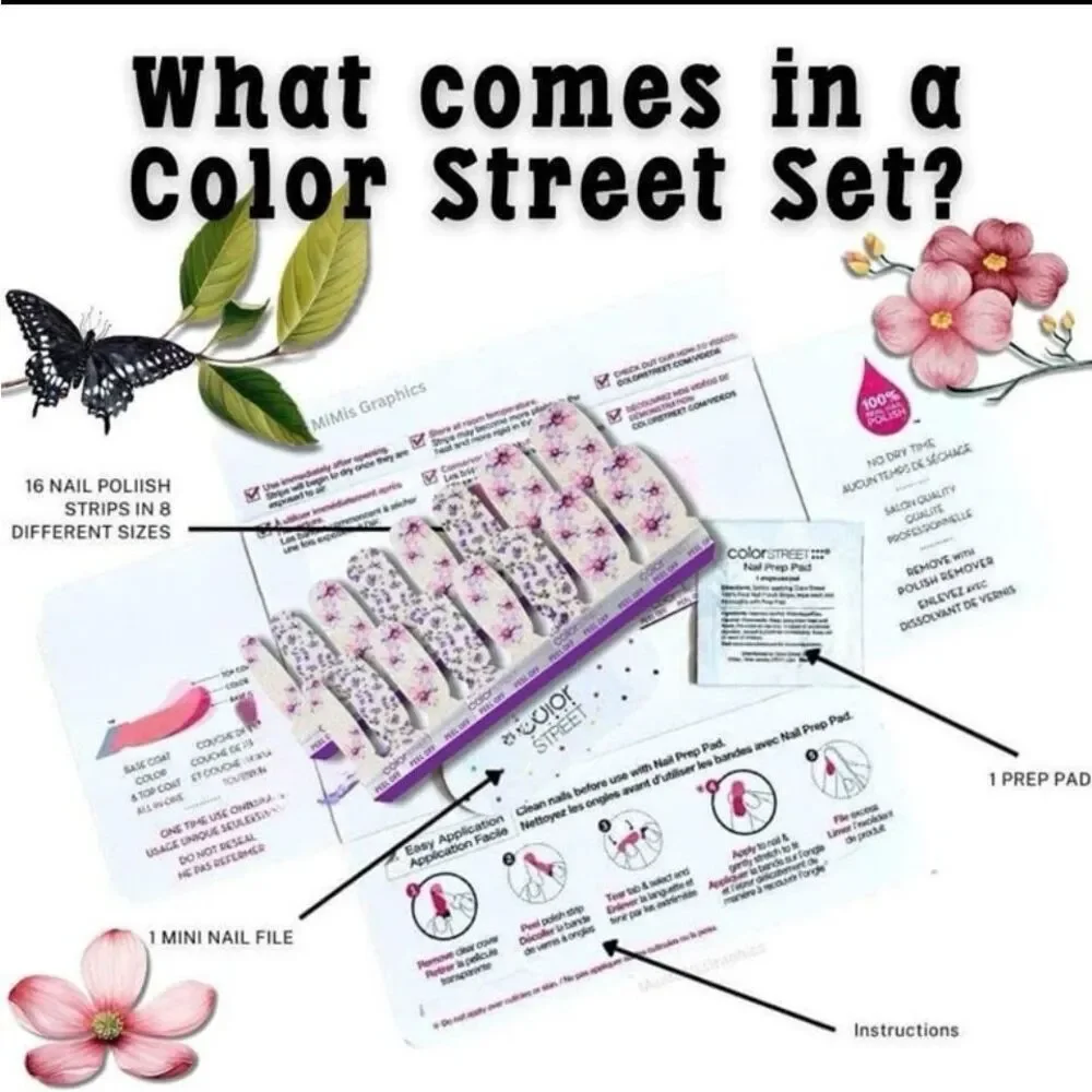 Czech Me Out  Color Street Pink Party Nail Strips/Czech Me Out